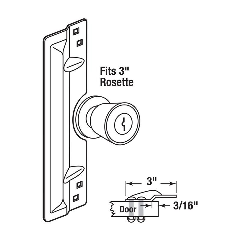 Prime-Line U 9504 Steel Latch Guard Plate Cover for Out-Swinging