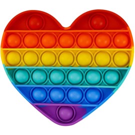 CABLEPELADO Pop it Fidget Toy, Push Pop Bubble Finger Toy, Stress Relief and Anxiety Relief for Kids and Adults, Heart Design