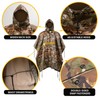 Fousam Rain Poncho, Military Tactical Poncho Camo Multi Use Waterproof,