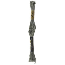 DMC 117-645 Six Stranded Cotton Embroidery Floss, Very Dark Beaver Gray, 8.7-Yard