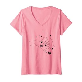 Womens Nail Hustler Nail Tech Techniques Nail Boss Nail Polish Art V-Neck T-Shirt