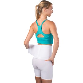 Saunders S'port All Back Support with White Compression Shorts: Men's, XX-Large (Waist: 44" - 46")