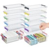 GEOPHIA 12 Pack Extra Large Pencil Box with Removable Divider,