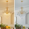 WUZUPS Crystal Chandelier 10-Light Pendant Ceiling Light Modern Lighting Fixture