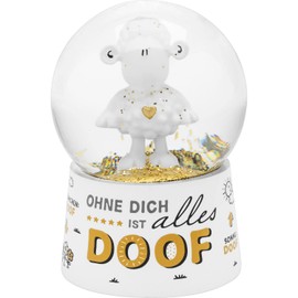 Sheepworld Dream Globe Motif Without You Snow Globe, Glass, Polyresin, Motif Print, Gift Sheepworld 48086