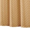 jinchan Mustard Shower Curtain with White Herringbone Striped Zig Zag