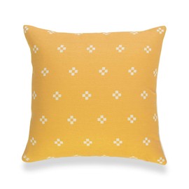 Hofdeco Spring Decorative Throw Pillow Cover ONLY, for Couch, Sofa, Bed, Yellow Diamond, 18"x18"