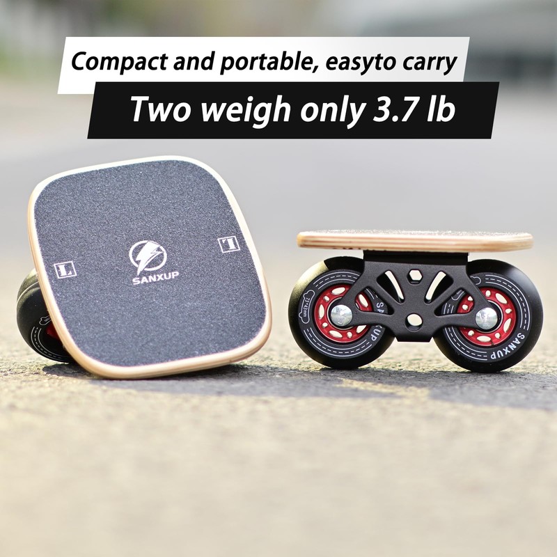 FreeSkates Portable Roller Road Drift Skates Plate, Maple Deck Anti-Skid