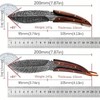 Feather Damascus Blade with Leather Sheath Vegetable Cutter Stainless Steel