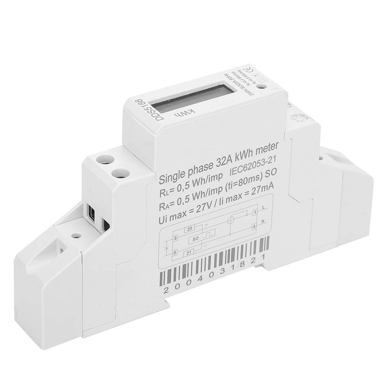 WattHour Meter Smart Miniature SinglePhase Electricity LCD Display DDS5188