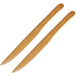2Pcs 9.84 Inch Bamboo Envelope Opener Long Handle Desk Office Envelope Letter Opener Paper Cutting Envelope Slitter for School Home Office Supplies