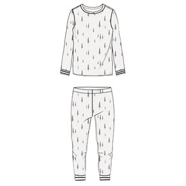 PJ Salvage Kids Unisex Baby Long Sleeve Kids Set May The Forest Be with You Pajamas, Ivory