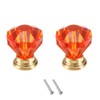 sourcing map 2 Pcs Crystal Knobs 24 mm Drawer Pulls