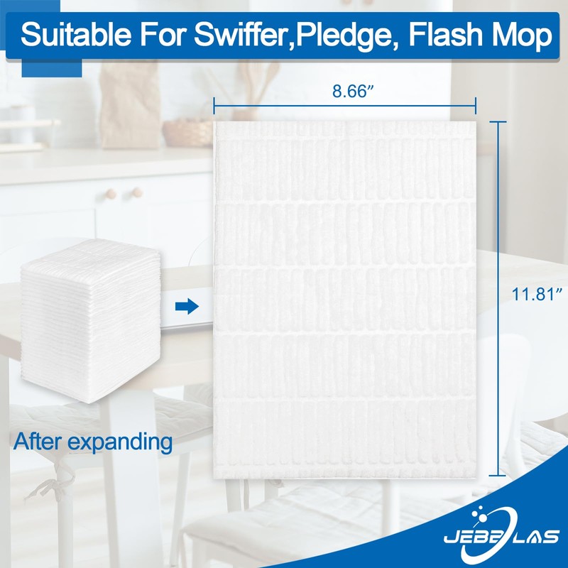 JEBBLAS Disposable Mop Cloth Dry Sweeping Pad for Floor Mop