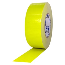 ProTapes Pro Duct 139 PE-Coated Cloth Fluorescent Specialty Grade Duct Tape, 60 yds Length x 2" Width, Fluorescent Yellow (Pack of 1)