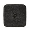 Wolvende Premium Felt Drink Coasters | Square Dark Grey Set