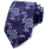 Men's Classic Violet Dark Purple Silk Ties Novelty Floral Jacquard