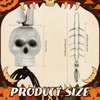 POTOTA Bone Skull Necklace Pendant, Plastic Faux Ivory Skeleton Necklace