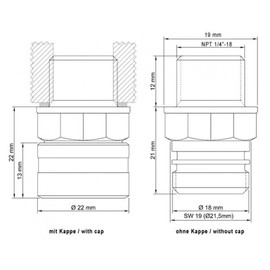 Stahlbus Oil Drain Valve Plug NPT 1/4 inches-18 Steel - CLEAN, EASY, NO TOOL Oil Change - Includes Oil Drain Plug, Washer, Cap, Connector, Silicone Hose