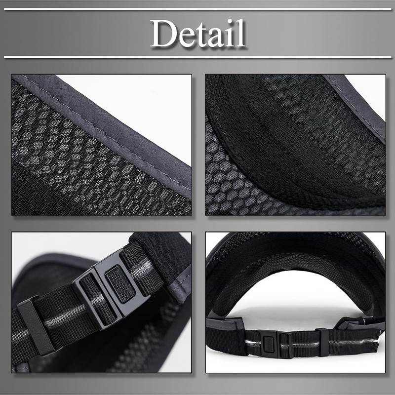 Buzz Selection CAP499 Visor, Sun Visor, Hat, Mesh, Running, Sunshade,