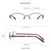LifeArt Alloy Semi-Rimless Reading Glasses,Blue Light Blocking Glasses, Anti Eyestrain,