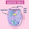 Lilly Pulitzer Insulted Backpack Cooler Large Capacity, Pink/Blue Portable Soft