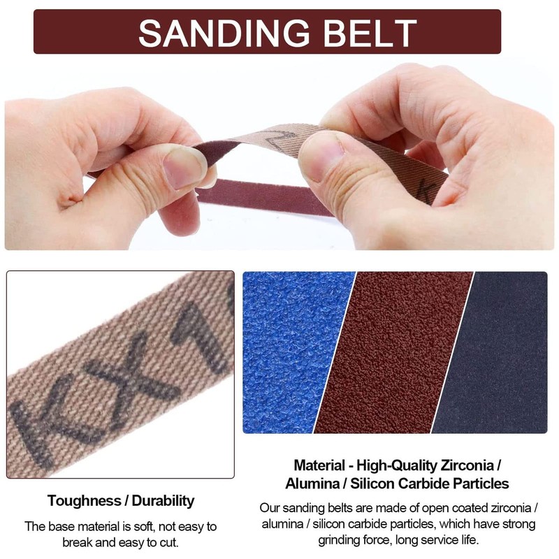 LOCADENCE 30PCS Sanding Belts Set, 80 120 240 400 800