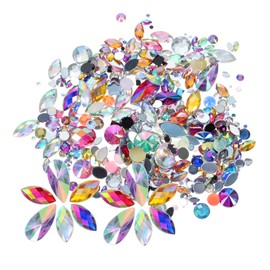 BESPORTBLE 5sets Nail Charms DIY Flatback Gems Acrylic Rhinestones Fashionable Nail Accessories for Elegant Manicure Art DIY Accessories Craft Decorations 300pcs*5