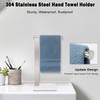 Stainless Steel L-Shaped Hand Towel Holder, SUS304 Bathroom Towel Rack