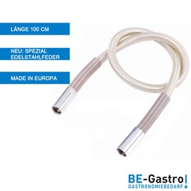 BE-GASTRO® I Professional Gastro Hose Shower Hose 100 cm with Special Kink Protection 1/2 Inch Standard Thread Replacement Hose for Dish Rinser / Gastro Shower Hose 1000 mm