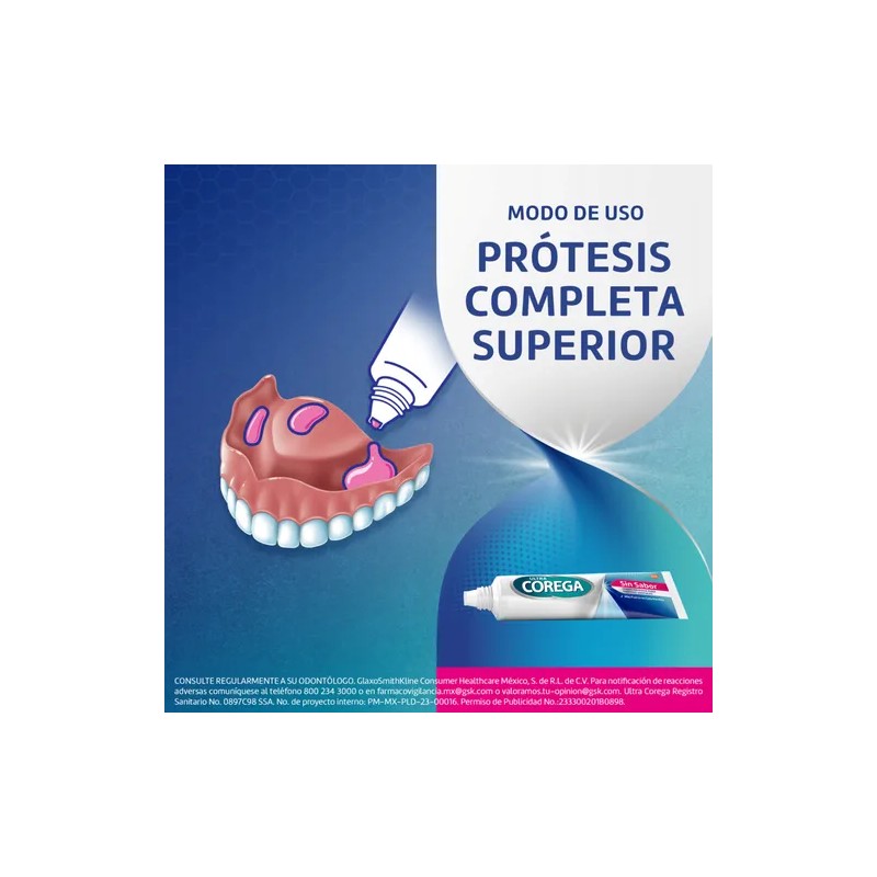 Cremma Adhesiva Ultra Corega para Prótesis Dentales Sin Sabor 20