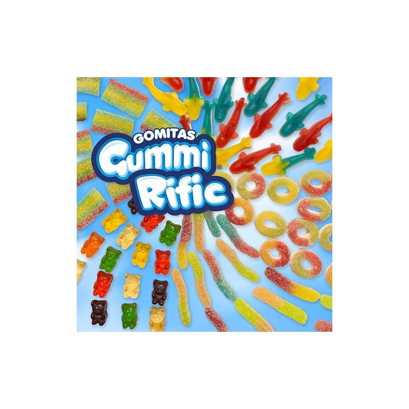 GummiRific Gomitas agridulces de aritos Sabor a Frutas – 150