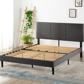 ZINUS Cambril Upholstered Platform Bed Frame with Sustainable Bamboo Slats, No Box Spring Needed, Mattress Foundation, Easy Assembly, Full