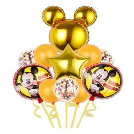 11 PCS Mickey Balloons Birthday Party Supplies for Kids Theme Party Decorations