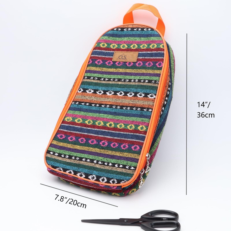 NatSumeBasics Travel Camping Cooking Utensils Organizer Bag Orange Portable Storage