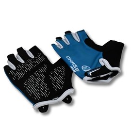 Six Peaks Kids Cycling Gloves, Half Finger, Lightweight, Breathable, Padded Anti Slip Biking Glove, Blue, 5-6 years