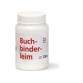 Modulor Bookbinding Glue 250g Transparent Hardening Resin Emulsion Glue in Plastic Tin Glue for Cardboard and Cardboard Colourless