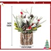 ilauke Mini Christmas Tree, Mini Potted Artificial Tabletop Christmas Tree
