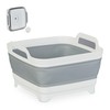 Relaxdays Washing Up Bowl with Drain, Foldable Basin, 9 L,