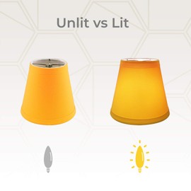 Royal Designs, Inc. Empire Flame Clip On Chandelier Shade CS-1003-5YEL, Yellow, 3 x 5 x 4.5