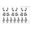 EROSPA® Temporary Tattoo Sheet Music Notes Treble Clef 10.5 x