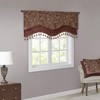 Madison Park Aubrey Jacquard Window Rod Pocket Valance with Beads,