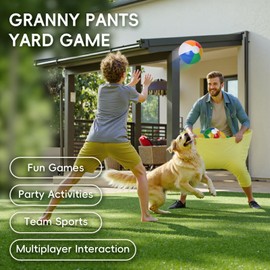 LNANZTCX Granny Pants Yard Game,Granny Pants Outdoor Game for Adults with 8 Bouncy Balls and 1 Pump,Super Pants Challenge Games,Outdoor Party Games for Adults and Family Reunion Backyard Party
