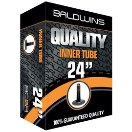 24" Baldwins Cycle/Bike Inner Tube 24" x 1.75 to 2.125 (Fits any 1.75, 1.85, 1.90, 1.95, 2.0, 2.10, 2.125) Schrader/Car Type Valve