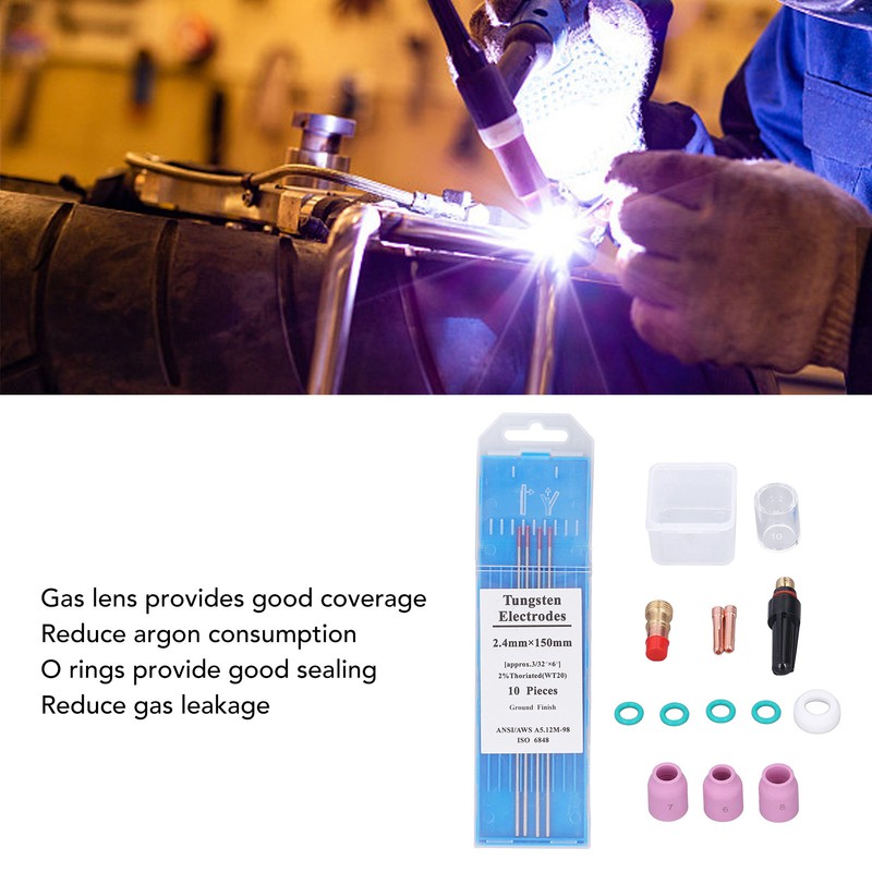 TIG Torch Accessories Welding Gas Lens and Nozzle Glass Cup