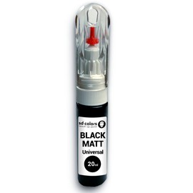 SD COLORS Lackstift Universalmatte für Steinschlag, Kratzer, Auto, Motorräder, Alufelgen, 20 ml, Schwarz