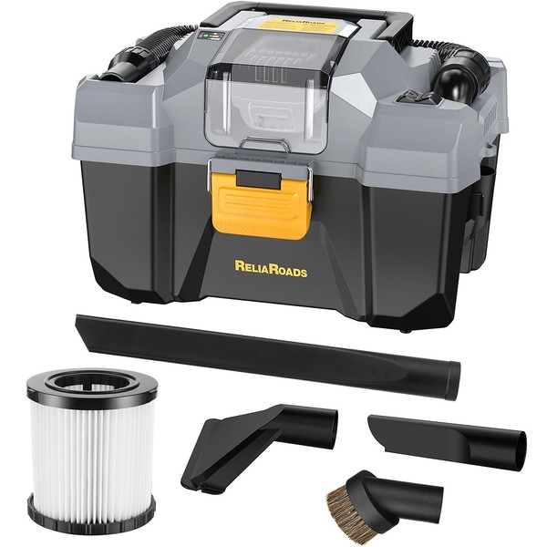 20V Cordless Vacuum Cleaner-Wet/Dry Shop Vac,2.6 Gallon Capacity,Compatible with DeWALT