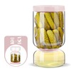 ZENS Pickle Jar with Strainer Flip, 64 oz Pickle Container