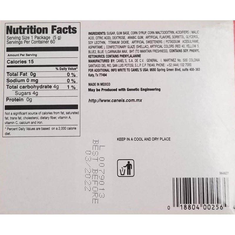 Wholesale Canels Gum 4pc Fruit 60ct - PACK OF 3