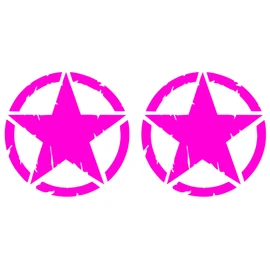 GamesMonkey Destroyed Military Star Aufkleber US Army C Shapes Kit Pack C 2 Stck C 4x4 Offroad Auto Motorrad C verschiedene Gr??en 5 10 15 20 25 30 cm C Made in Italy (10 cm, Fuchsie)